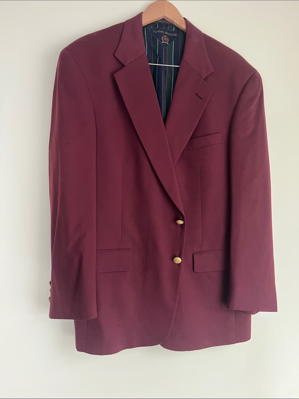 Tommy Hilfiger Burgundy Two-Button Sport Coat